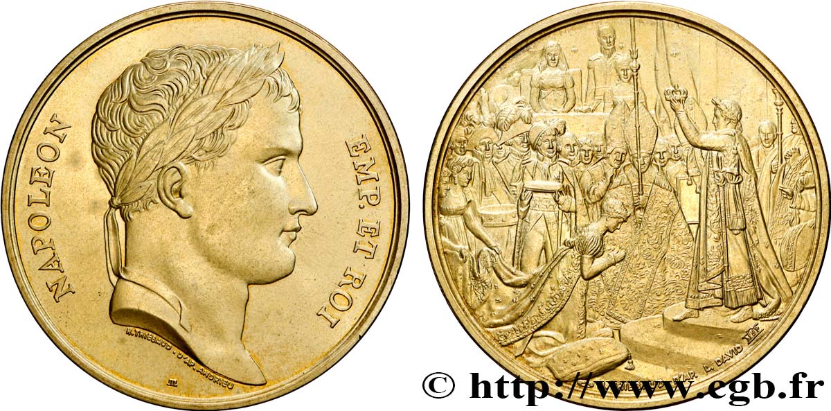 NAPOLEON S EMPIRE Médaille, Sacre de Joséphine, refrappe AU