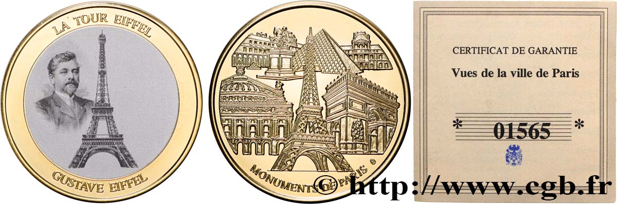 MONUMENTS ET HISTOIRE Médaille, La tour Eiffel SPL