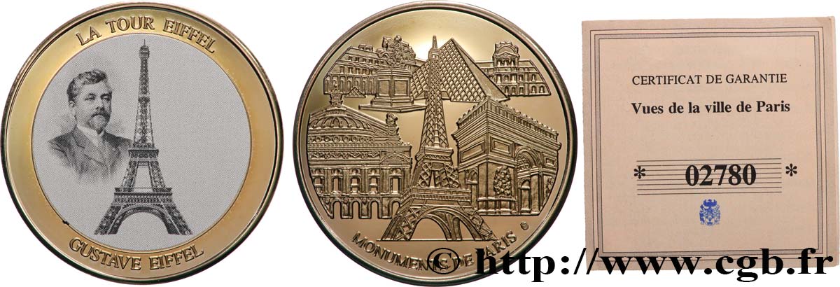 MONUMENTS ET HISTOIRE Médaille, La tour Eiffel SPL