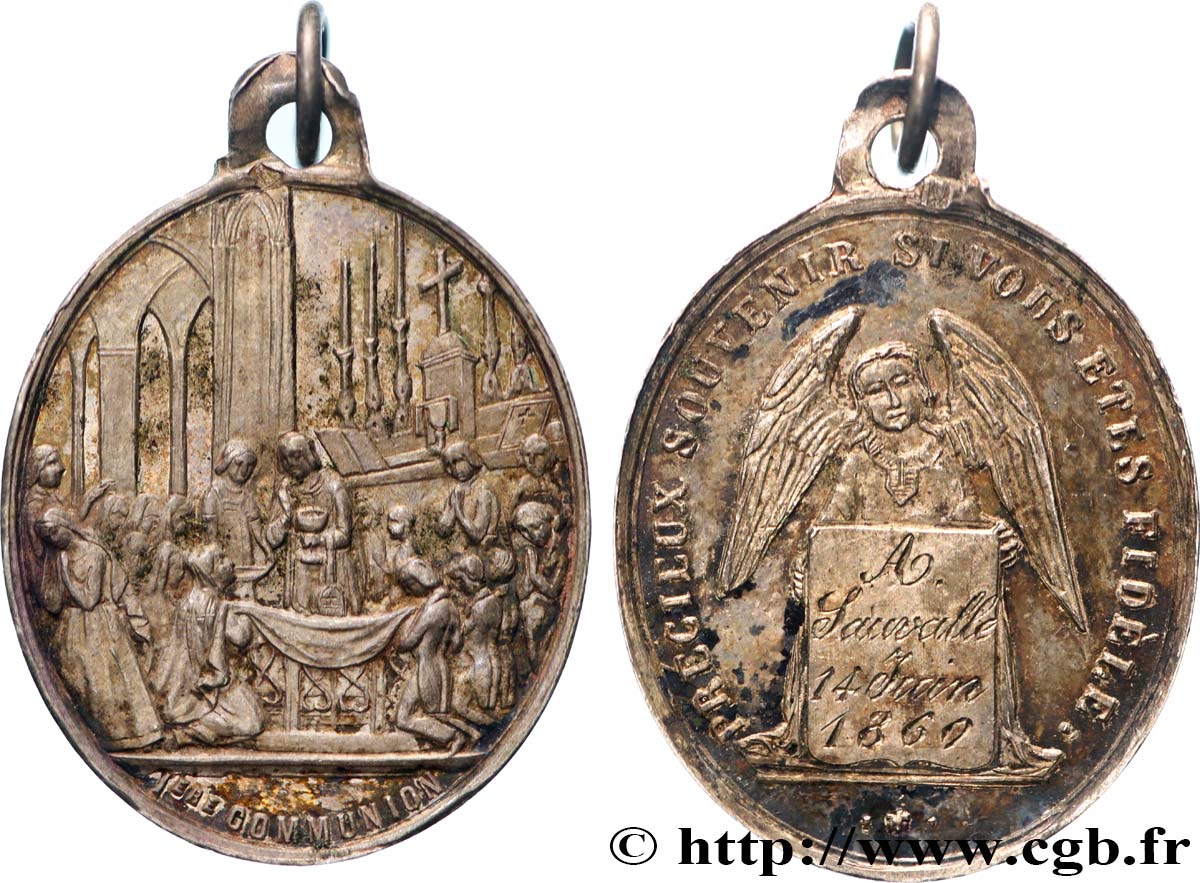 III REPUBLIC Médaille de communion AU