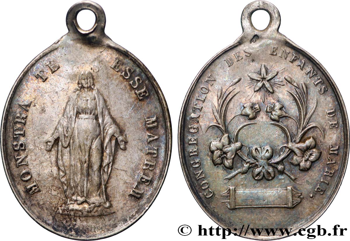 ZWEITES KAISERREICH Médaille, Congrégation des enfants de Marie SS