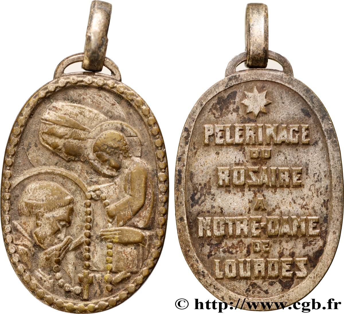 MÉDAILLES RELIGIEUSES Médaille, Pèlerinage du rosaire XF