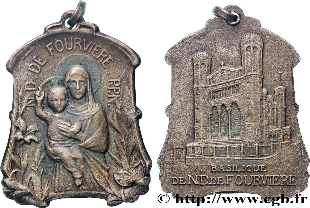 MÉDAILLES RELIGIEUSES Médaille, Notre-Dame de Fourvière AU