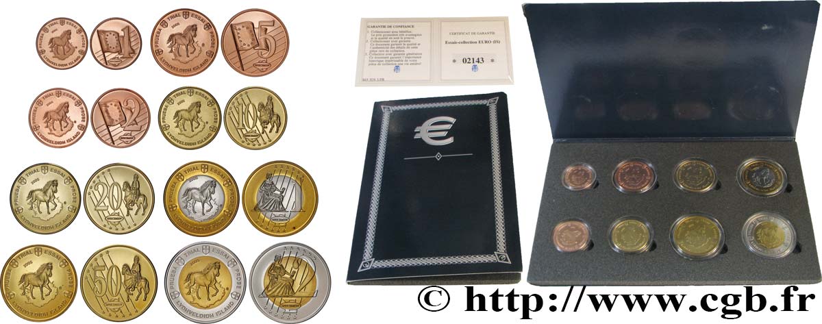 EUROPA Série de 8 médailles, Essai Euros Islande MS