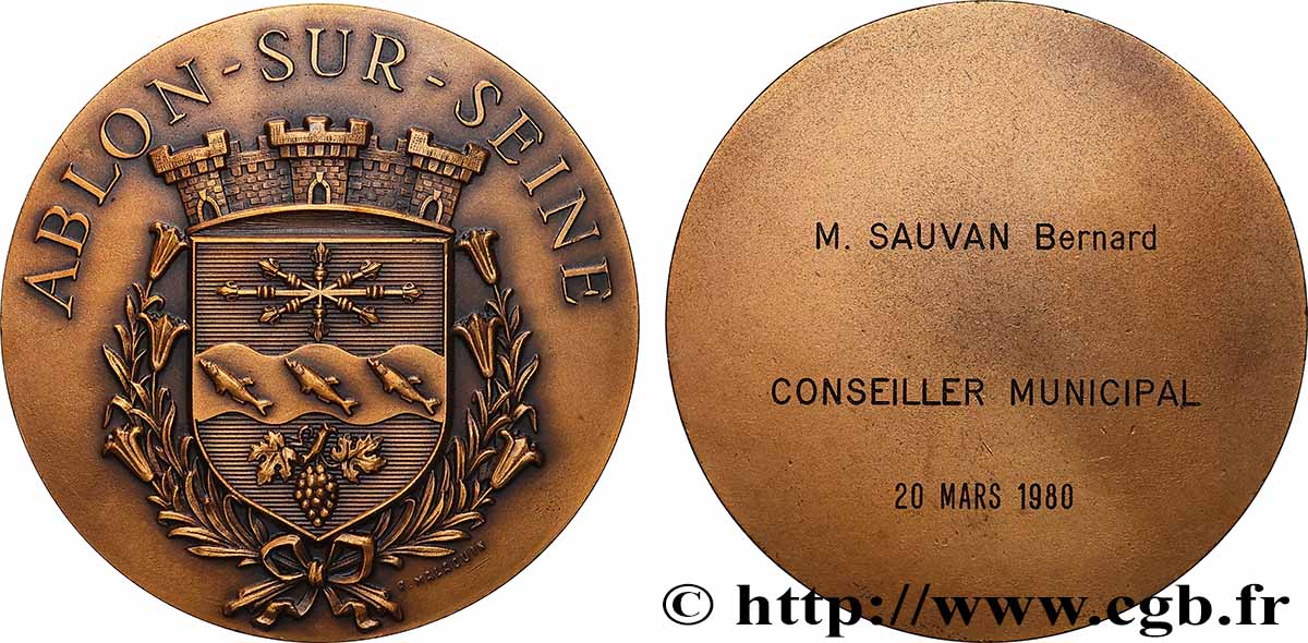 CONSEIL GÉNÉRAL, DÉPARTEMENTAL OU MUNICIPAL - CONSEILLERS Médaille, Conseiller municipal AU