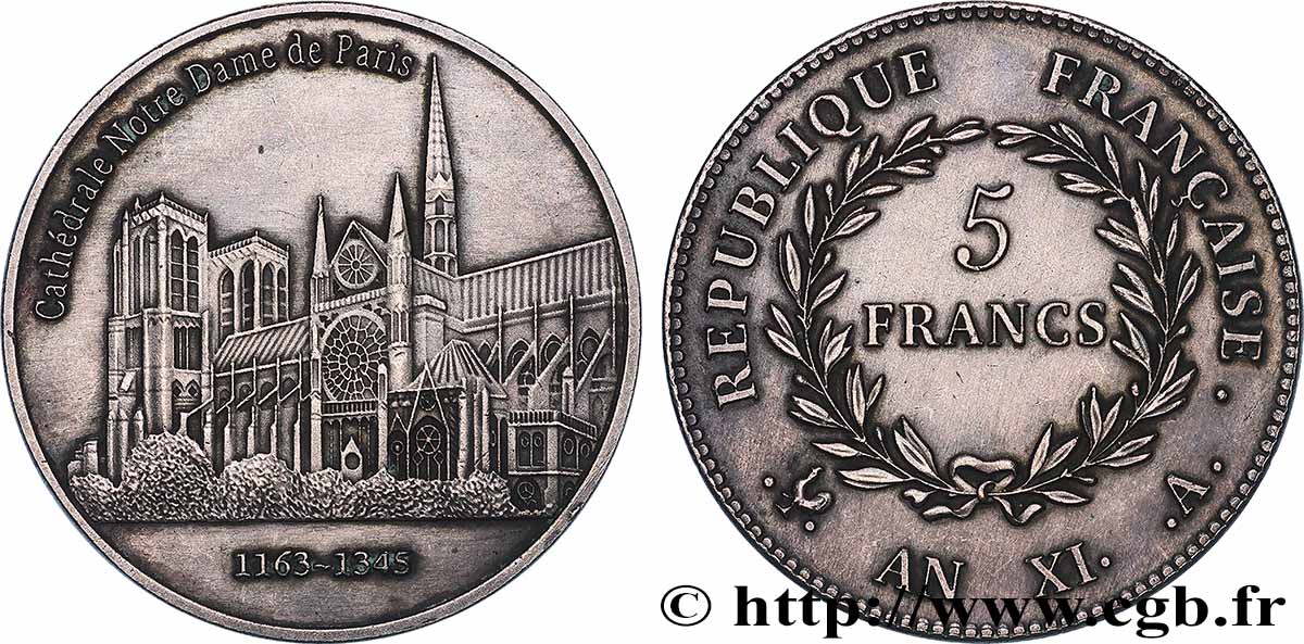 TOURISTIC MEDALS Médaille, Cathédrale Notre-Dame de Paris AU
