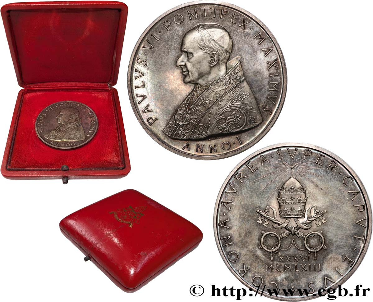 VATIKANSTAAT UND KIRCHENSTAAT Médaille, Élection du pape Paul VI VZ