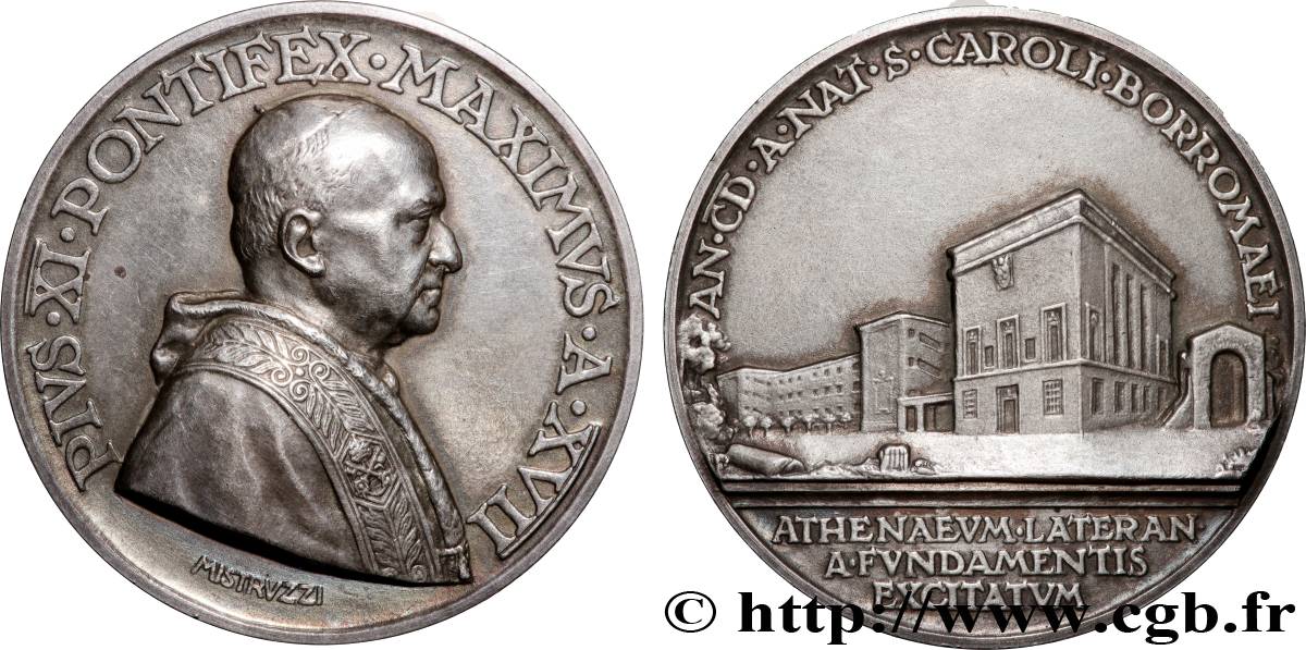 VATICAN - PIE XI (Achille Ratti) Médaille, Université du Latran TTB+