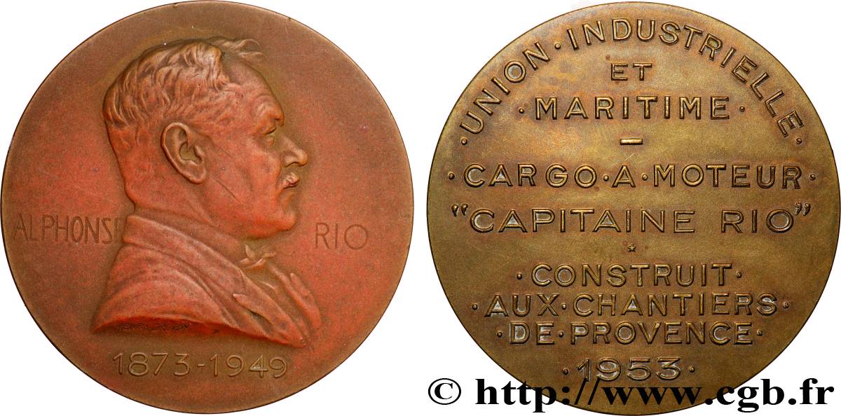 V REPUBLIC Médaille, Capitaine Alphonse Rio, Cargo à moteur AU