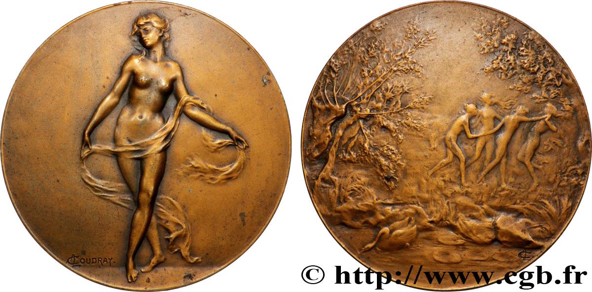 TROISIÈME RÉPUBLIQUE Médaille, la Danse par Lucien Coudray TTB+/SUP