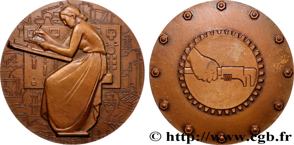 CINQUIÈME RÉPUBLIQUE Médaille, Industrie TTB+