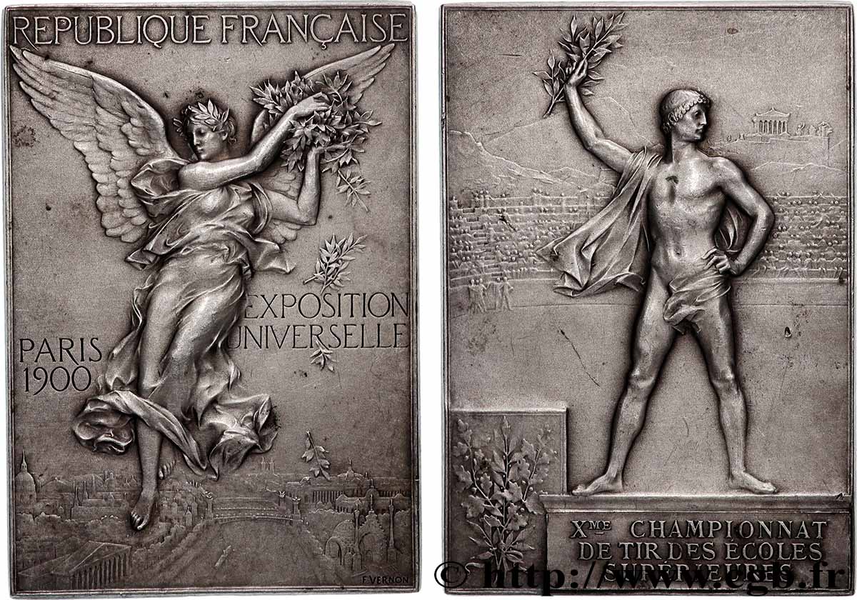 TROISIÈME RÉPUBLIQUE Plaquette des Jeux Olympiques, Xe championnat de tir des écoles supérieures TTB+