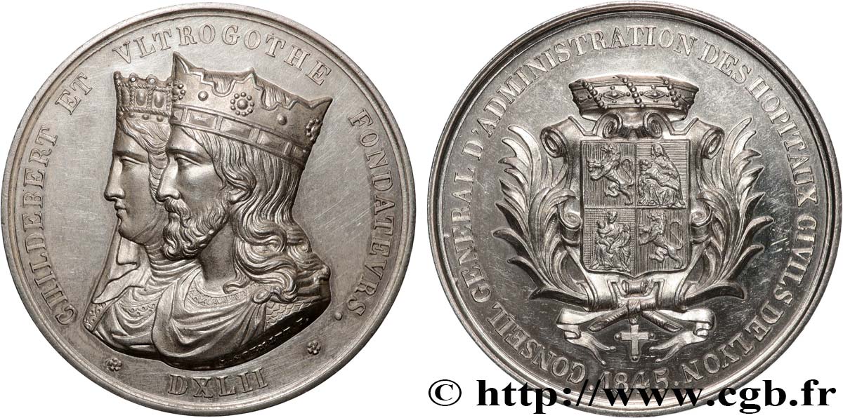 Médaille Médecine 1934 BERIEL Hôpitaux De Lyon Neurologie - Bronze Par Linossier