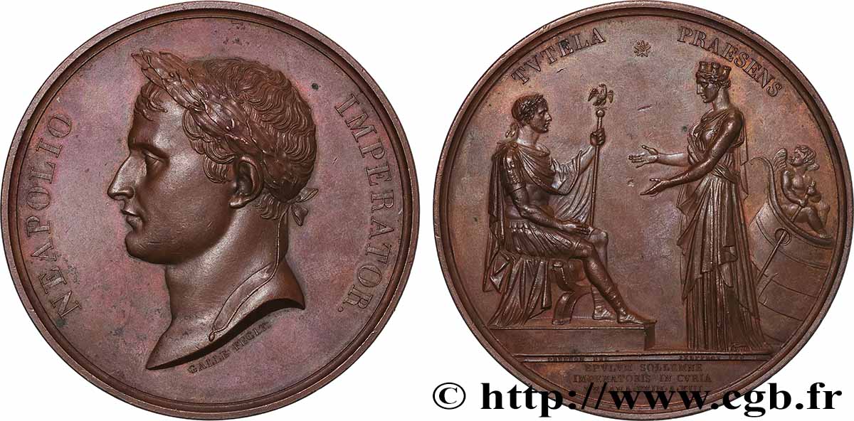 PREMIER EMPIRE Médaille, Fête pour le couronnement TTB+