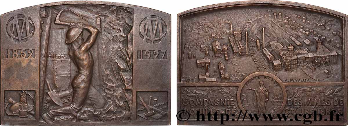 TROISIÈME RÉPUBLIQUE Plaquette, 75e anniversaire de la Compagnie des mines de houille de Courrières TTB+