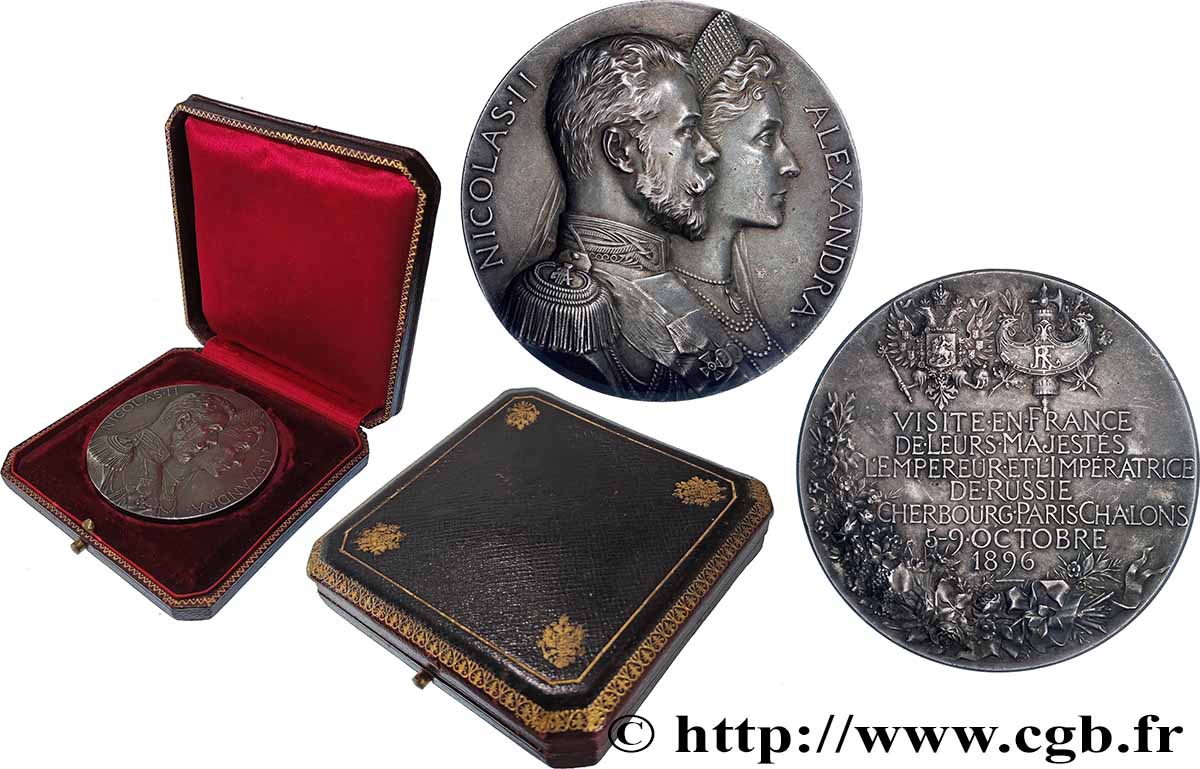 TROISIÈME RÉPUBLIQUE Médaille, Visite des souverains russes en France TTB+