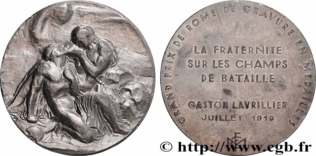 QUINTA REPUBBLICA FRANCESE Médaille, La fraternité sur les champs de bataille, Exemplaire Éditeur SPL/q.SPL