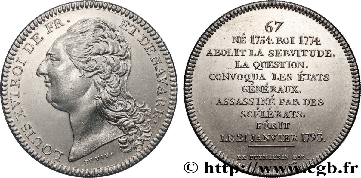 SÉRIE MÉTALLIQUE DES ROIS DE FRANCE Médaille, Louis XVI SPL