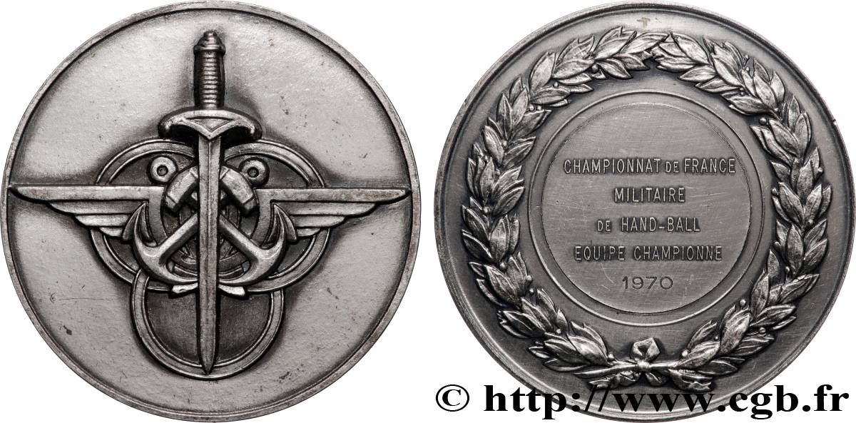 QUINTA REPUBBLICA FRANCESE Médaille, Championnat de France militaire de Hand-ball q.SPL