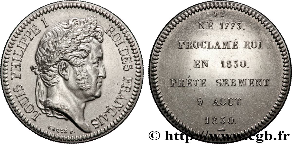 SÉRIE MÉTALLIQUE DES ROIS DE FRANCE Médaille, Louis-Philippe - 72 - refrappe ultra-moderne AU