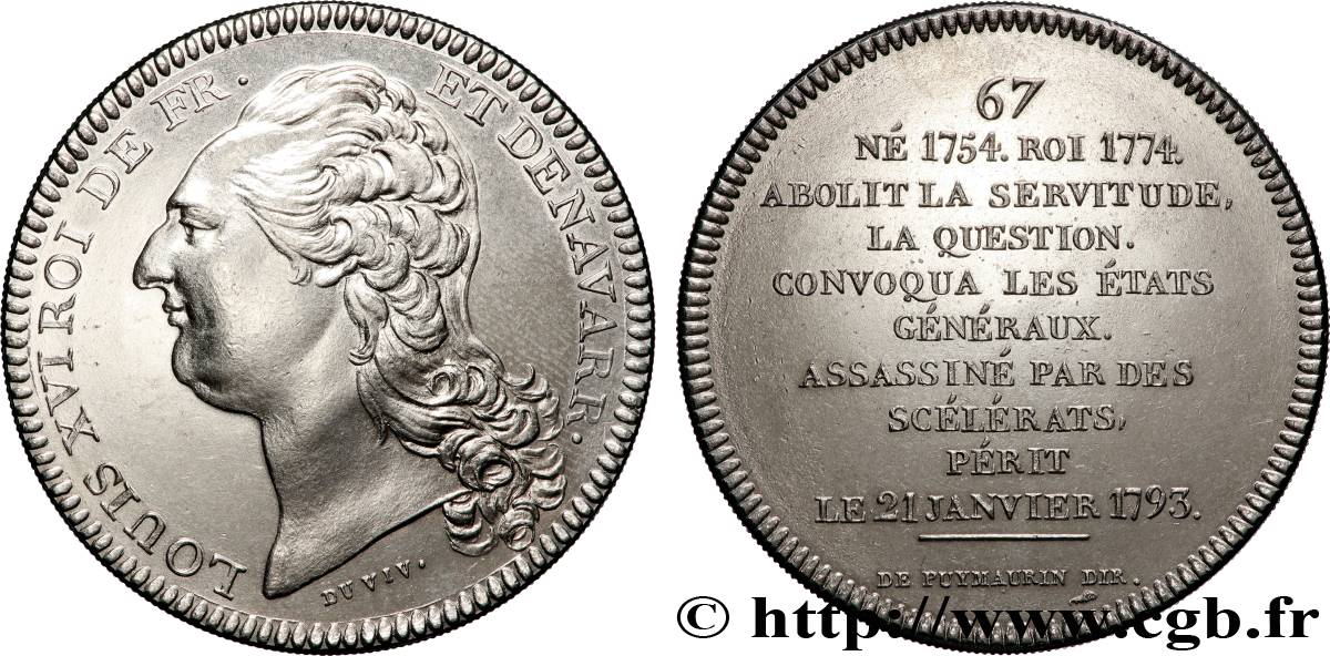 SÉRIE MÉTALLIQUE DES ROIS DE FRANCE Médaille, Louis XVI SUP