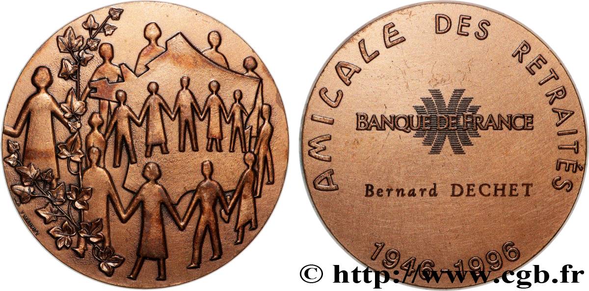QUINTA REPUBBLICA FRANCESE Médaille, Amicale des retraites q.SPL