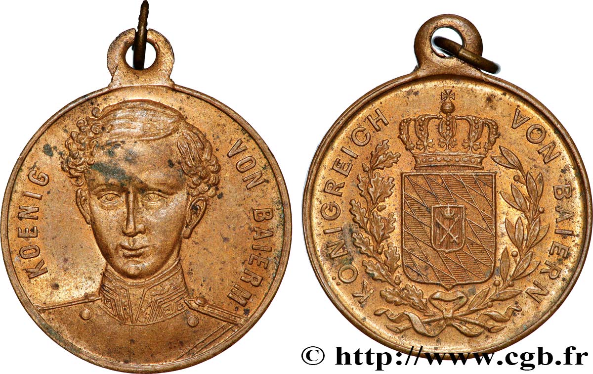 ALLEMAGNE - ROYAUME DE BAVIÈRE - LOUIS II Médaille, Louis II q.SPL