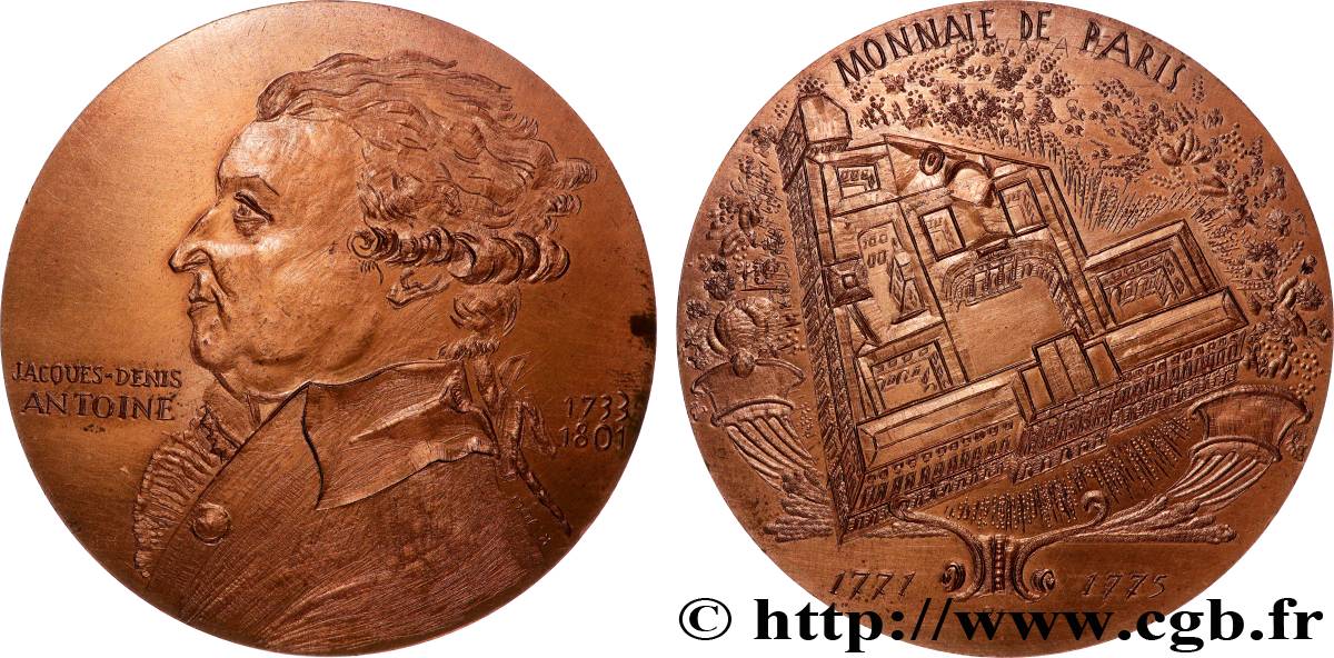 BUILDINGS AND HISTORY Médaille, Jacques-Denis Antoine et la Monnaie de Paris AU