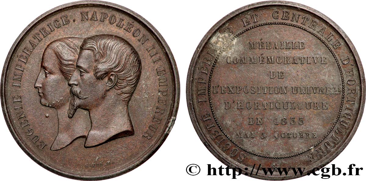 SECOND EMPIRE Médaille, Société impériale et centrale d’horticulture XF/VF