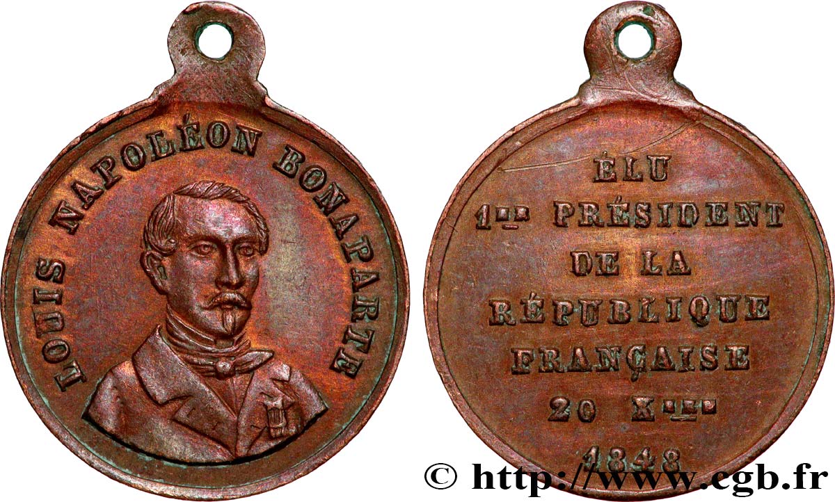 DEUXIÈME RÉPUBLIQUE Médaille, Proclamation du président Louis Napoléon Bonaparte q.SPL