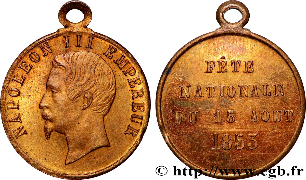 SECONDO IMPERO FRANCESE Médaille, Fête nationale q.SPL