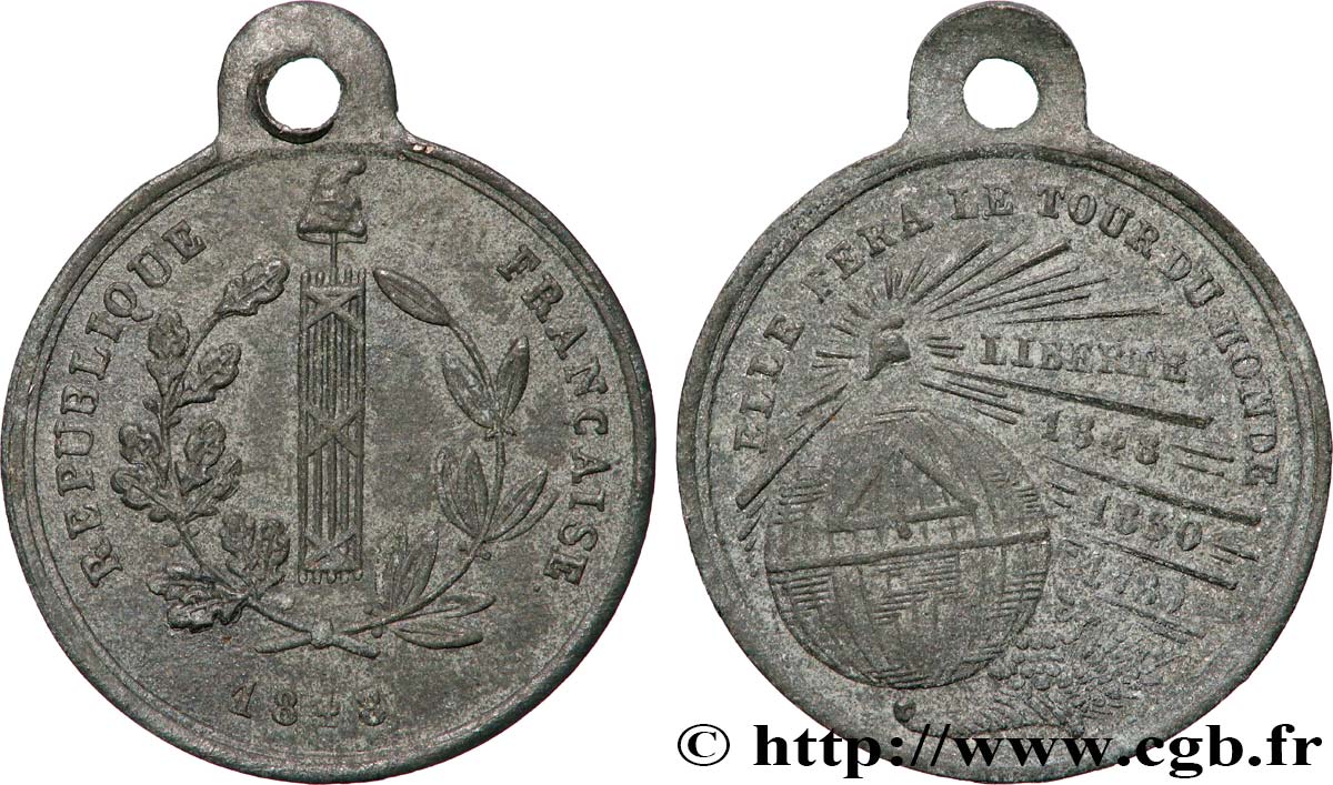 DEUXIÈME RÉPUBLIQUE Médaille, Les journées de février q.SPL