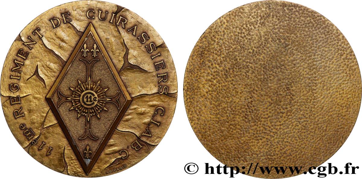 FRANKREICH Médaille, 11e régiment de cuirassiers VZ