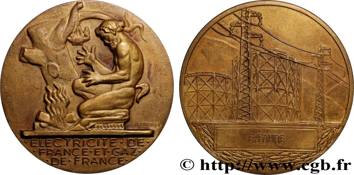 FUNFTE FRANZOSISCHE REPUBLIK Médaille de mérite EDF / GDF fVZ