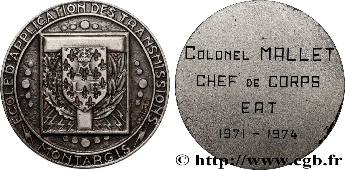 FUNFTE FRANZOSISCHE REPUBLIK Médaille, École d’application des transmissions fVZ