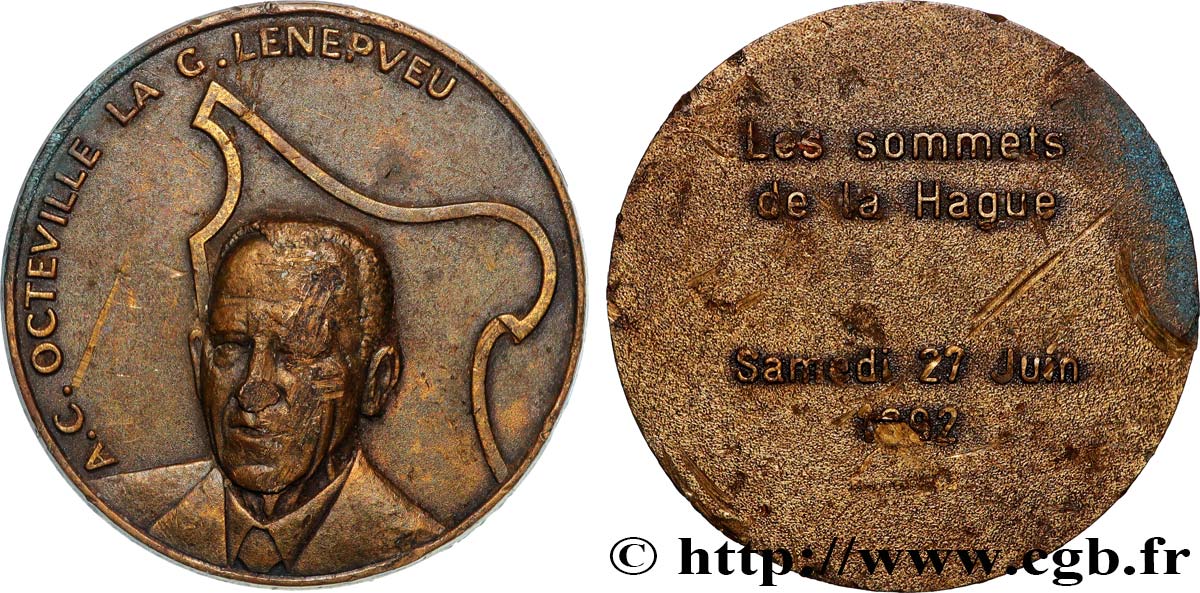 FUNFTE FRANZOSISCHE REPUBLIK Médaille, Les sommets de la Hague SS