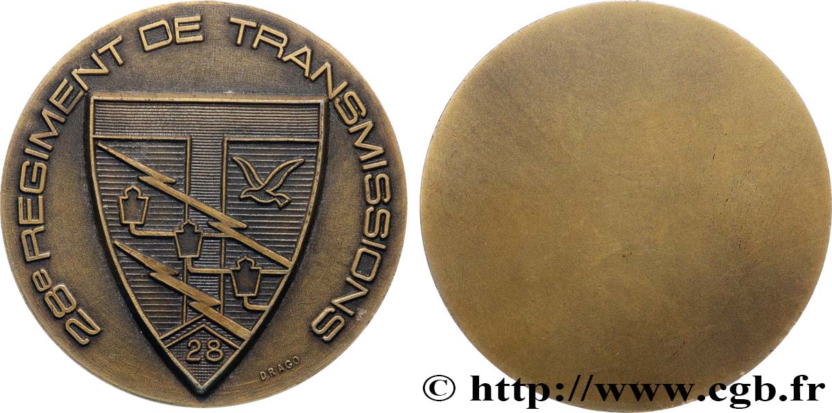 FUNFTE FRANZOSISCHE REPUBLIK Médaille, 28e régiment de transmissions fVZ