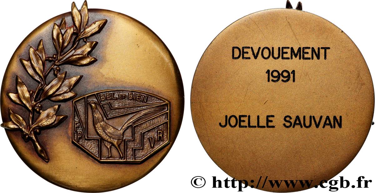 FUNFTE FRANZOSISCHE REPUBLIK Médaille, Bel et bien, Dévouement VZ