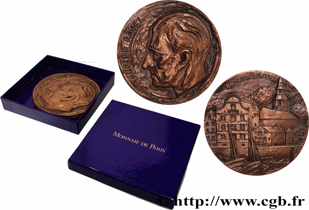ARTISTS : ENGRAVORS, PAINTERS, SCULPTORS Médaille, Maurice Ravel MS