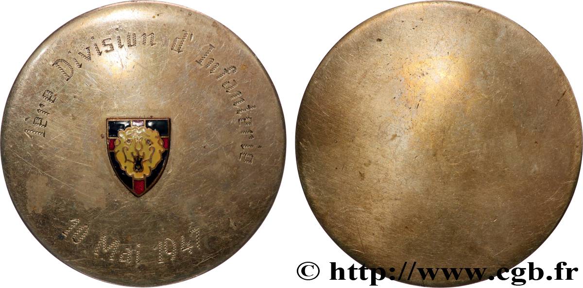 IV REPUBLIC Médaille, 1ère division d’infanterie XF