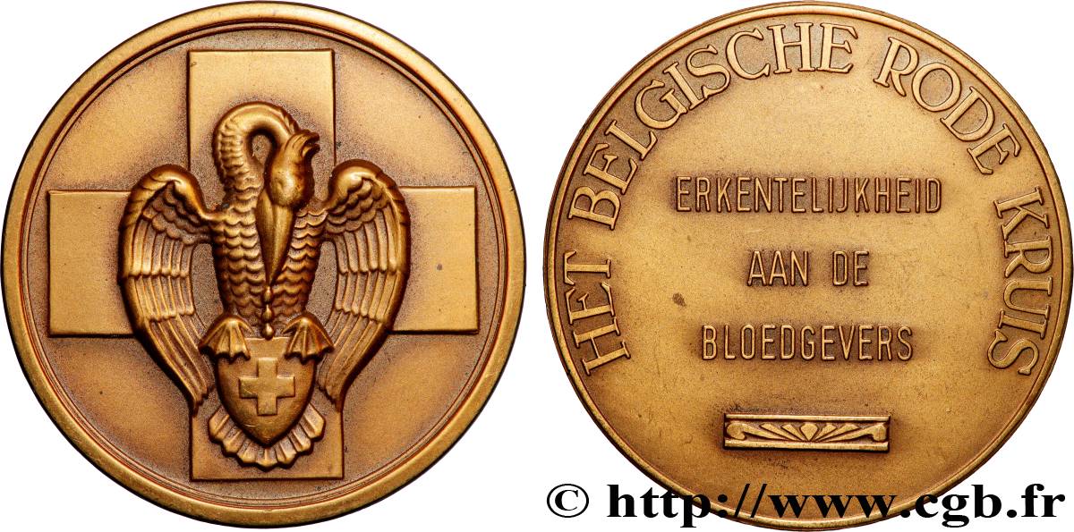 BELGIUM Médaille, Croix rouge de Belgique, Reconnaissance aux donneurs de sang AU