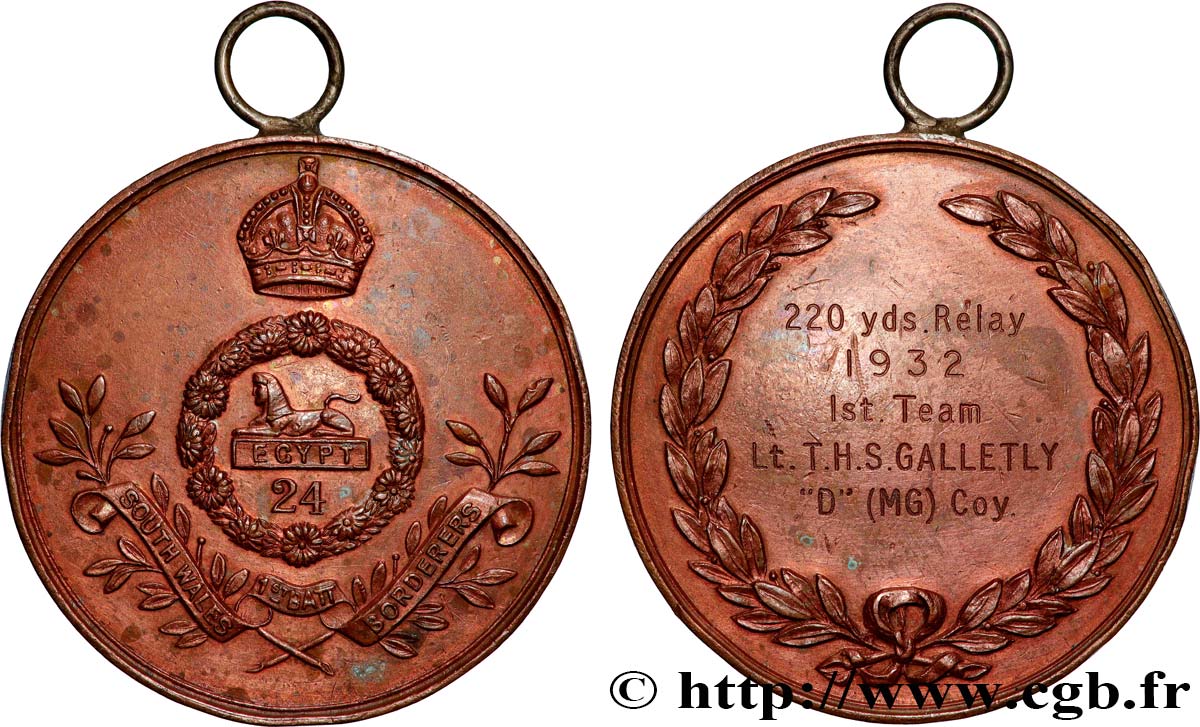 ANGLETERRE - GEORGES V Médaille, South Wales Borderers, Egypt 24 MBC