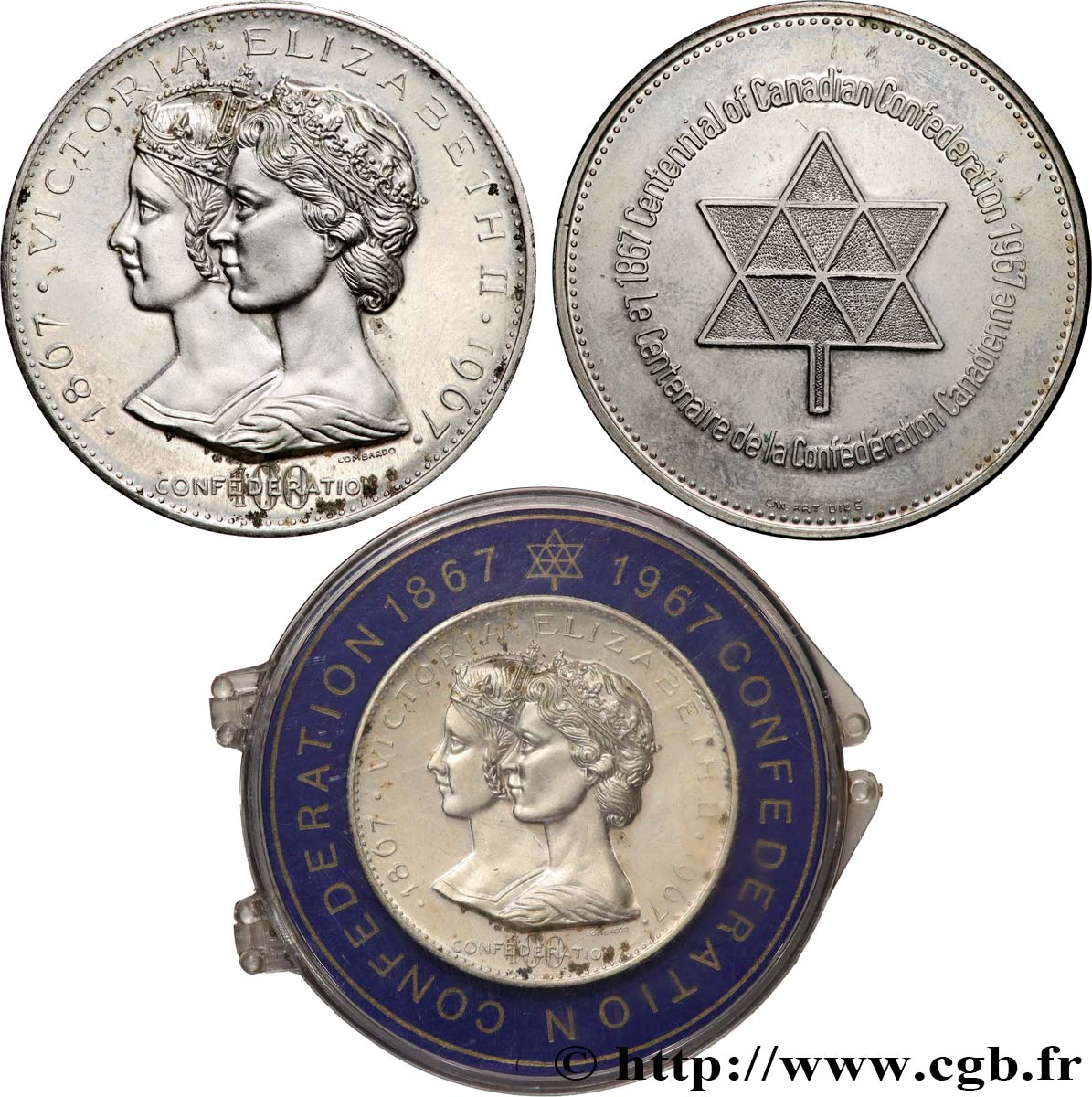 KANADA Médaille, Centenaire de la confédération canadienne fVZ