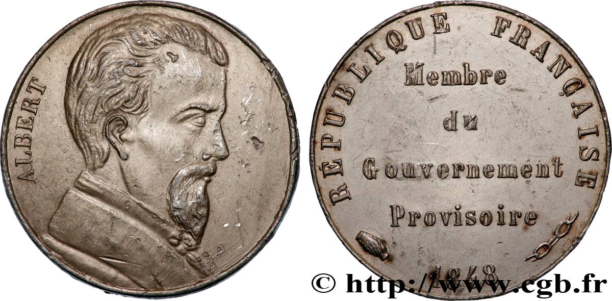 SECOND REPUBLIC Médaille, Albert, Membre du gouvernement provisoire XF/AU