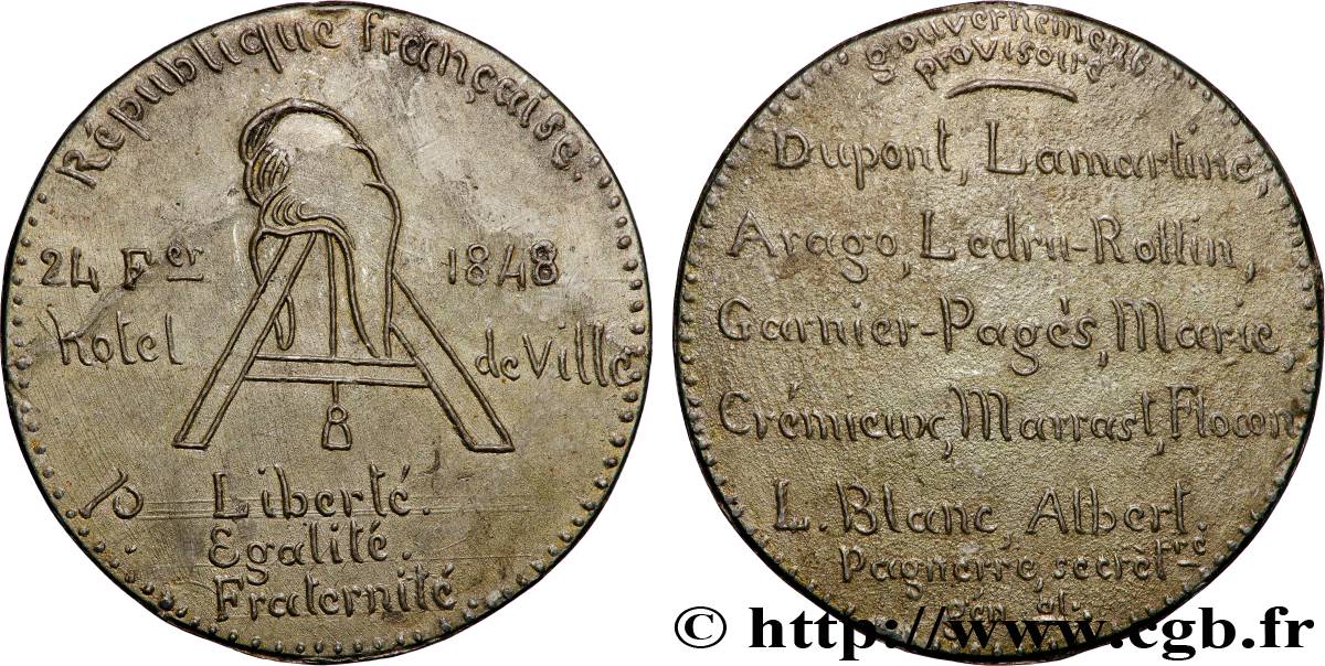 SECOND REPUBLIC Médaille, Gouvernement provisoire de février AU