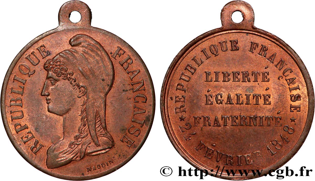 DEUXIÈME RÉPUBLIQUE Médaille, Journées de février fVZ