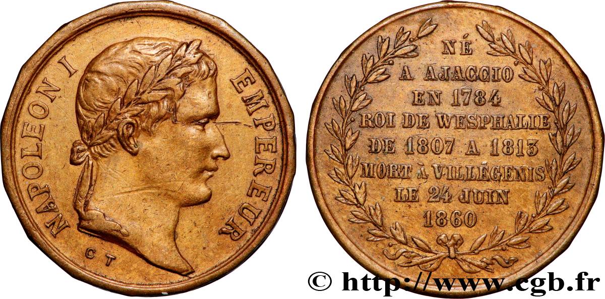ZWEITES KAISERREICH Médaille, Jérome Bonaparte fVZ