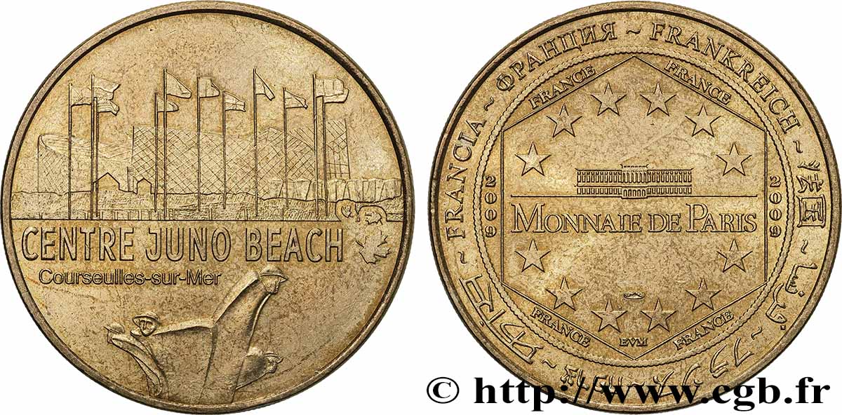 TOURISTIC MEDALS Médaille touristique, Centre Juno Beach, Courseulles-sur-Mer MBC+