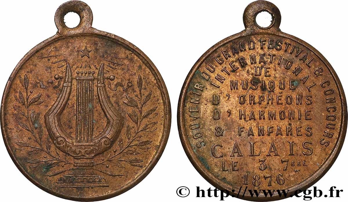 MUSIQUE, ARTS ET CONCERTS Médaille, Souvenir du grand festival et concours international AU