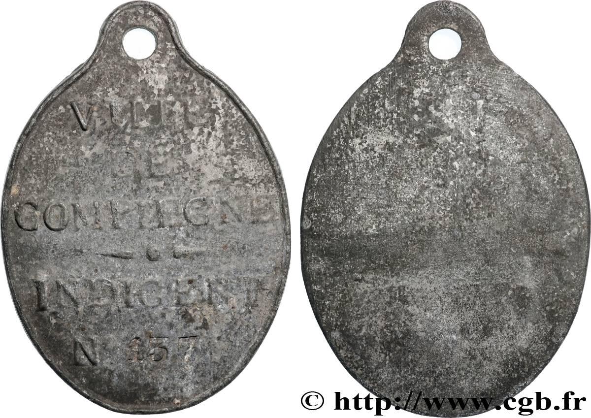 III REPUBLIC Médaille, Indigent, n°137 XF